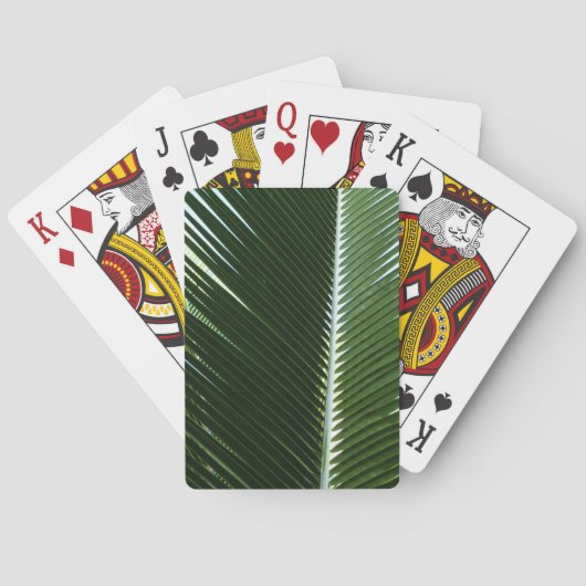 Overlapping Palm Fronds Tropical Green Abstract Speelkaarten (Achterkant)