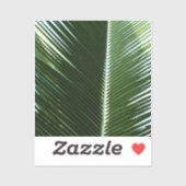 Overlapping Palm Fronds Tropical Green Abstract Sticker (Vel)