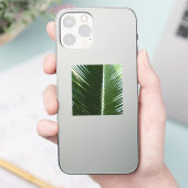 Overlapping Palm Fronds Tropical Green Abstract Sticker (Telefoon)