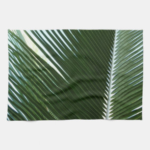 Overlapping Palm Fronds Tropical Green Abstract Theedoek