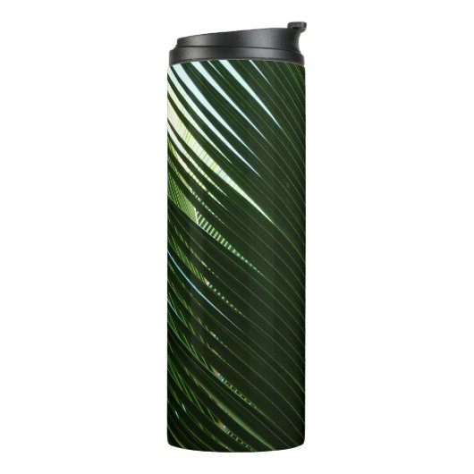 Overlapping Palm Fronds Tropical Green Abstract Thermosbeker (Gedraaid links)