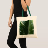 Overlapping Palm Fronds Tropical Green Abstract Tote Bag (Voorkant (product))