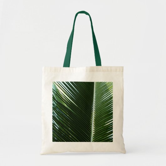 Overlapping Palm Fronds Tropical Green Abstract Tote Bag (Voorkant)
