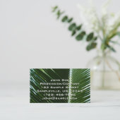 Overlapping Palm Fronds Tropical Green Abstract Visitekaartje (Staand voorkant)