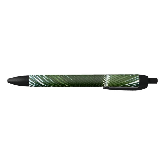Overlapping Palm Fronds Tropical Green Abstract Zwarte Inkt Pen (Bodem)