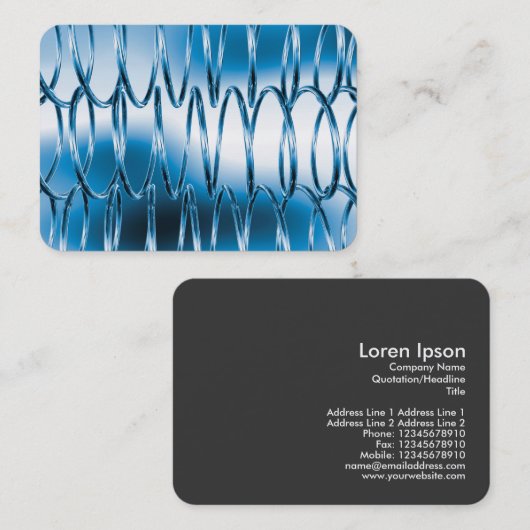 Overlapping Springs Blue Visitekaartje (Voorkant / Achterkant)