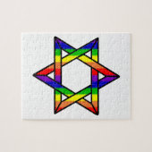 Overlapping Star van David Rainbow Zazzle.png Legpuzzel (Horizontaal)