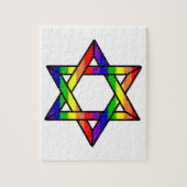 Overlapping Star van David Rainbow Zazzle.png Legpuzzel (Verticaal)