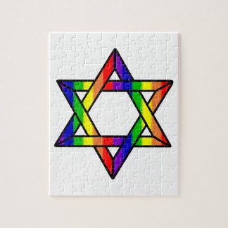 Overlapping Star van David Rainbow Zazzle.png Legpuzzel