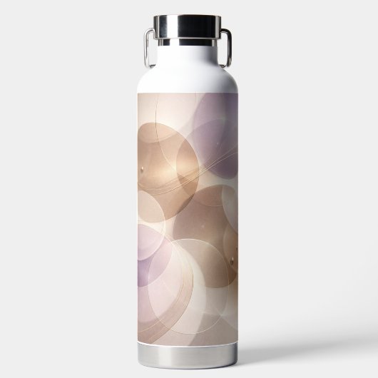 Overlapping translucent circles AI art  Waterfles (Voorkant)