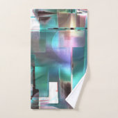 Overlapping van gradiëntgroen en gekleurd in zacht bad handdoek (Handdoek)