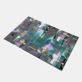 Overlapping van gradiëntgroen en gekleurd in zacht deurmat