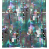 Overlapping van gradiëntgroen en gekleurd in zacht douchegordijn (Voorkant)