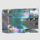 Overlapping van gradiëntgroen en gekleurd in zacht golfhanddoek (Horizontaal)