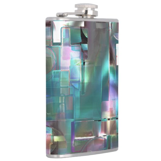 Overlapping van gradiëntgroen en gekleurd in zacht heupfles (Rechts)