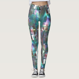 Overlapping van gradiëntgroen en gekleurd in zacht leggings