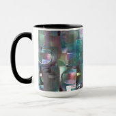 Overlapping van gradiëntgroen en gekleurd in zacht mok (Links)