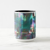 Overlapping van gradiëntgroen en gekleurd in zacht mok (Midden)