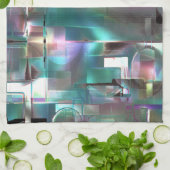 Overlapping van gradiëntgroen en gekleurd in zacht theedoek (Gevouwen)