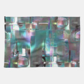 Overlapping van gradiëntgroen en gekleurd in zacht theedoek (Horizontaal)