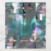 Overlapping van gradiëntgroen en gekleurd in zacht wijn etiket (Enkel label)