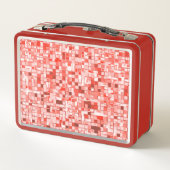 Overlapping van kleine vierkantjes, tonen van rood (Achterkant)