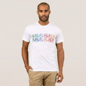 Overlapping Wheels Colorful Bikes White T-shirt (Voorkant volledig)