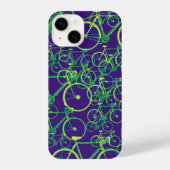 Overlapte fietsen op blauw iPhone hoesje (Achterkant)