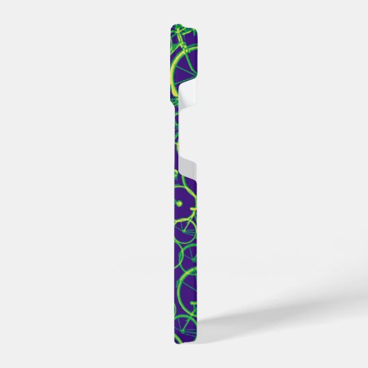 Overlapte fietsen op blauw iPhone hoesje (Linkerkant)