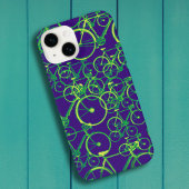 Overlapte fietsen op blauw iPhone hoesje