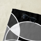 Overlapte levende grijze meetcirkels strandlaken (In situ)