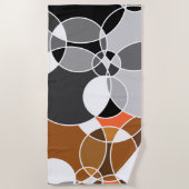 Overlapte levende grijze meetcirkels strandlaken (Voorkant)