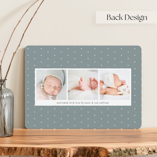 Overlay banner | Horizontale foto geboortedatum Aankondiging