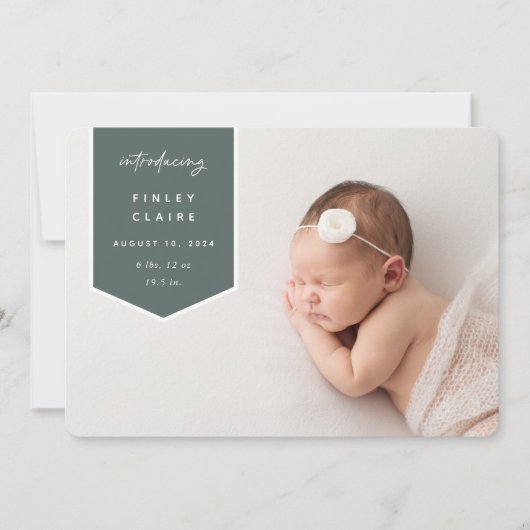 Overlay banner | Horizontale fotogeboorte Aankondiging (Voorkant)