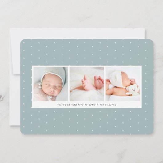 Overlay banner | Horizontale fotogeboorte Aankondiging (Achterkant)