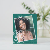 OVERLAY BUDGET GRAD FOTO Afstudeeruitnodiging (Staand voorkant)