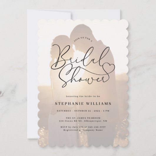 Overlay Foto Bruids Douche Uitnodiging (Voorkant)