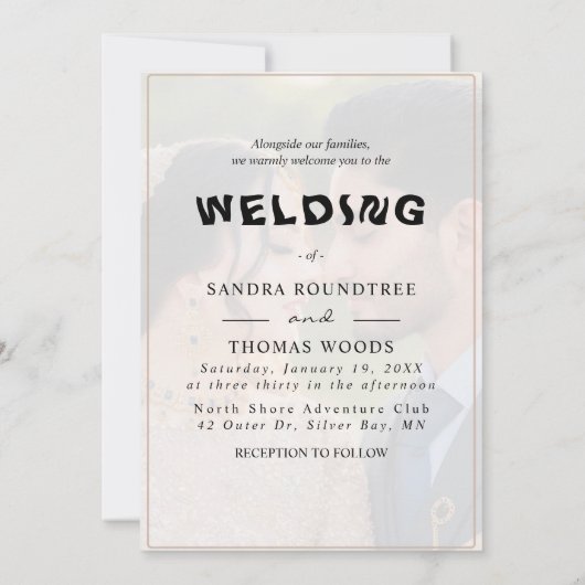 Overlay Foto bruiloft uitnodiging suite (Achterkant)