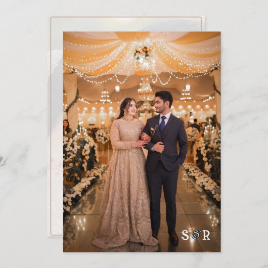 Overlay Foto bruiloft uitnodiging suite (Voorkant / Achterkant)