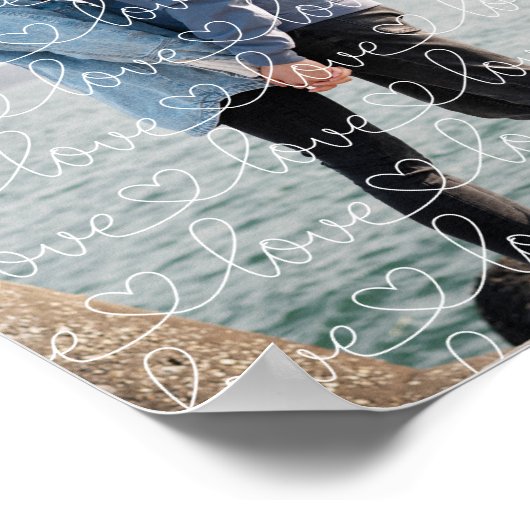 Overlay-foto van Love Pattern Poster (Hoek)