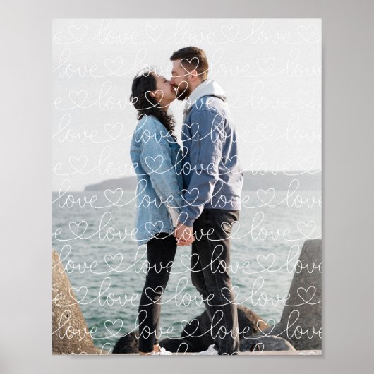 Overlay-foto van Love Pattern Poster (Voorkant)