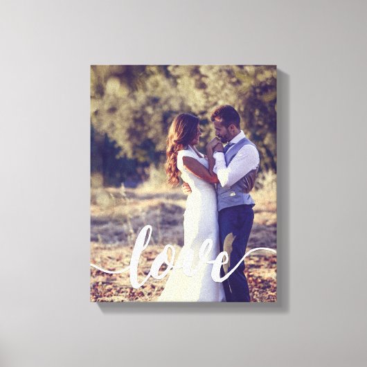 Overlay-foto van Love Script Canvas Afdruk (Voorkant)