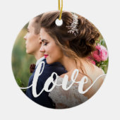 Overlay-foto van Love Script Keramisch Ornament (Voorkant)