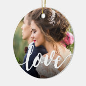 Overlay-foto van Love Script Keramisch Ornament (Links)