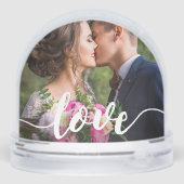 Overlay-foto van Love Script Sneeuwbol (Achterkant)