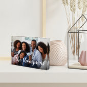 Overlay-foto van naam van familie fotoblokken