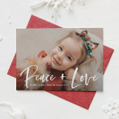 Overlay-foto van penseel en liefdespenseel feestdagen kaart