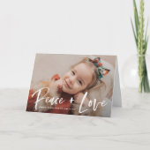 Overlay-foto van penseel en liefdespenseel feestdagen kaart (Voorkant)