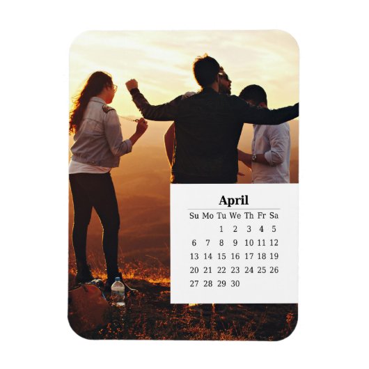 Overlay Kalender April 2025 Magneet (Verticaal)