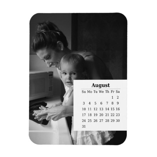 Overlay Kalender augustus 2025 Magneet (Verticaal)